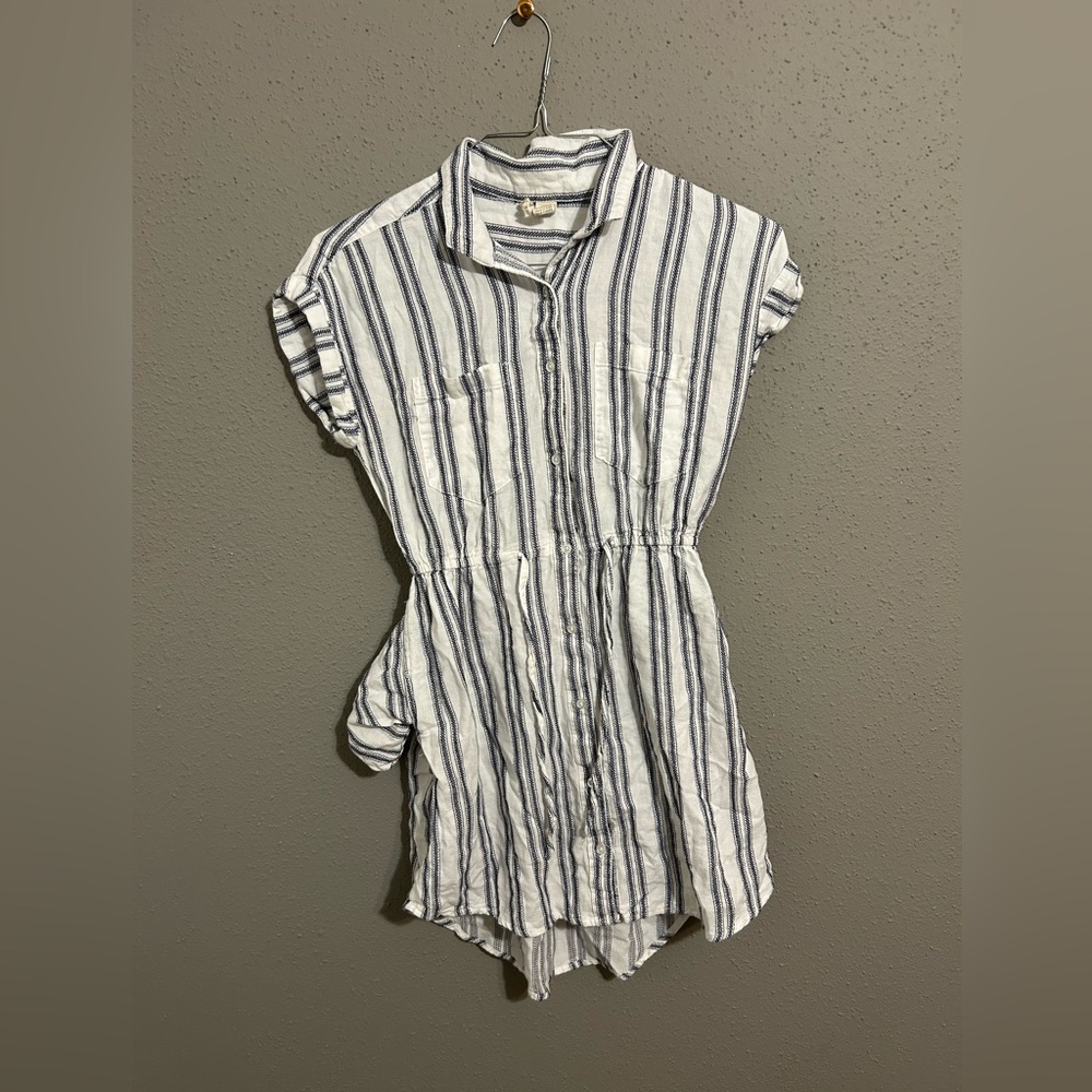 Japna Navy and White Striped Dress.